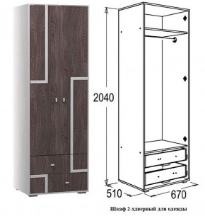Шкаф 670 мм 2-х дверный для одежды Омега 16 (штанга) в Богдановиче - bogdanovich.mebel-e96.ru